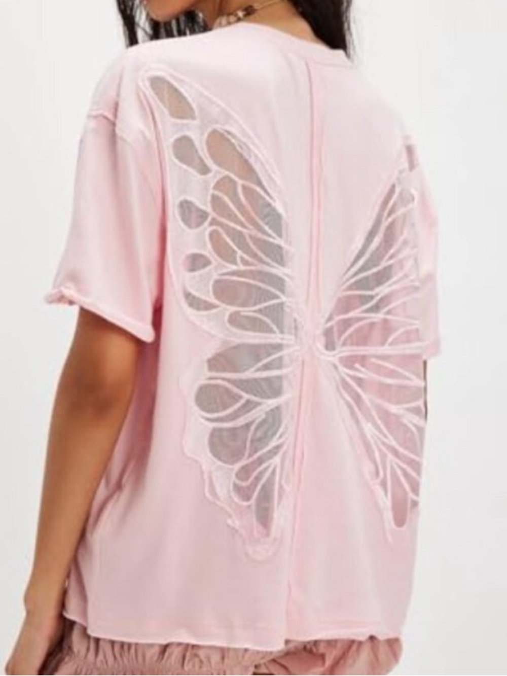 TRICIA FIX BUTTERFLY TEE PINK